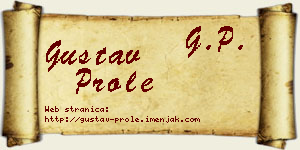 Gustav Prole vizit kartica